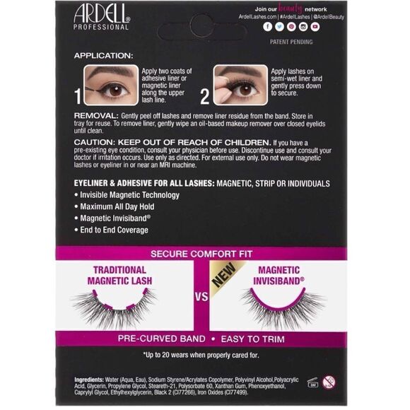 Ardell Magnetic MegaHold Liquid Liner & Lash 056, 4 Pairs - Picture 7 of 7